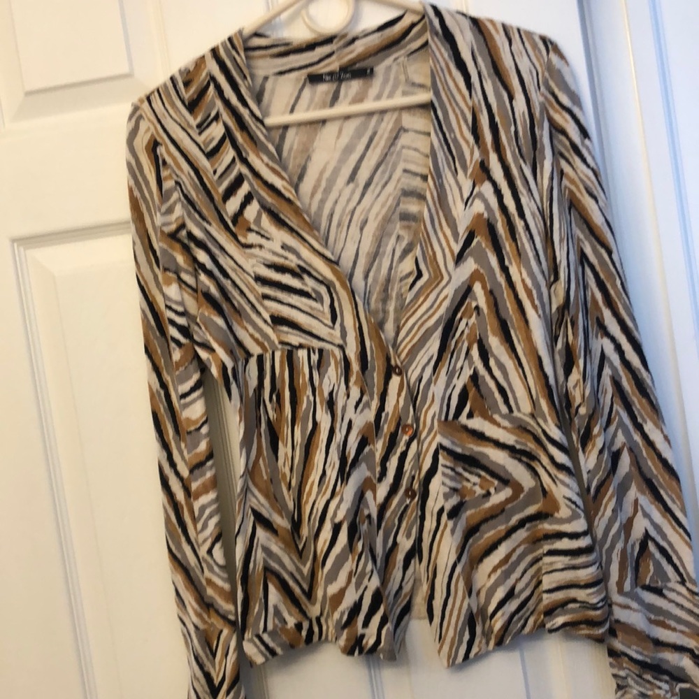 Nick and Zoe animal print cardigan sweater in perfect condition